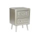 Nattduksbord Home ESPRIT Silvrig Metall Tr MDF 46 x 39 x 63 cm