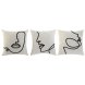Kudde Home ESPRIT Naturell 45 x 15 x 45 cm (3 antal)
