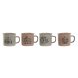 Set med 4 muggar Home ESPRIT Bl Rosa Stengods 285 ml 9 x 7 x 8
