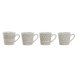 Set med kaffekoppar Home ESPRIT Vit Beige Stengods 180 ml