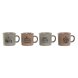 Set med kaffekoppar Home ESPRIT Bl Rosa Stengods 180 ml