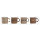 Set med kaffekoppar Home ESPRIT Brun Stengods 180 ml