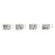 Set med kaffekoppar Home ESPRIT Beige Gr Rosa Lila Metall Bambu