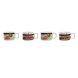 Set med kaffekoppar Home ESPRIT Bl Grn Rosa Lila Metall Bambu