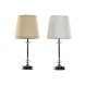 Bordslampa Home ESPRIT Vit Beige Metall 25 W 220 V 20 x 20 x 43