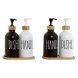 Tvldispenser Home ESPRIT Vit Svart Bambu Glas 350 ml 15,5 x 8 x
