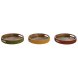 Bricka Home ESPRIT Gul Grn Korall Mangotr 30 x 30 x 5 cm (3 an
