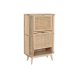 Skostll Home ESPRIT Gyllene Naturell Rattan Grantr Tropiskt 70
