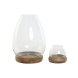 Ljusstakar Home ESPRIT Brun Naturell Glas Mangotr 30 x 30 x 40