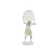 Bordslampa Home ESPRIT Vit Gyllene Harts Plast 220 V 18 x 17 x 4