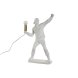 Bordslampa Home ESPRIT Vit Gyllene Harts 220 V 32 x 13 x 52 cm