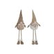 Julgranskula Home ESPRIT Vit Beige Gnom 30 x 20 x 58 cm (2 antal