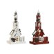 Julgranskula Home ESPRIT Vit Rd 27 x 18 x 56 cm (2 antal)