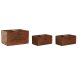 Frvaringsldor Home ESPRIT Brun Grantr 35 x 25 x 20 cm 3 Delar