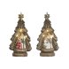 Julkrubba-set Home ESPRIT Grn Gr Magnesium 23 x 13,5 x 45 cm (