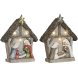 Julkrubba-set Home ESPRIT Grn Gr Magnesium 27,5 x 10,5 x 34,5