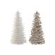 Julgran Home ESPRIT Vit Gyllene Papp Fjder 22 x 22 x 46 cm (2 a