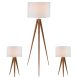 Golvlampa Home ESPRIT Brun Tr Metall Aluminium 40 x 40 x 153 cm