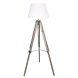Golvlampa Home ESPRIT Vit Brun Tr 40 x 40 x 150 cm