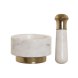 Kksmortel Home ESPRIT Mssing Marmor 12,5 x 12,5 x 7,5 cm