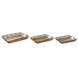 Uppsttning med Brickor Home ESPRIT Naturell Metall 44 x 32 x 6