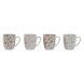 Set med 4 muggar Home ESPRIT Brun Beige Virgok 340 ml