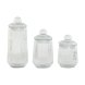 Uppsttning med 3 Burkar Home ESPRIT Transparent Silikon Glas 1,