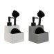 Tvlfat Home ESPRIT Vit Gr Rostfritt stl Dolomite (2 antal)