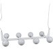 Taklampa Home ESPRIT Vit Metall Glas 110 x 45 x 23 cm