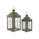 Gatlykta Home ESPRIT Gyllene Metall Glas Arab 26 x 26 x 53 cm (2