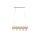 Taklampa Home ESPRIT Vit Svart Ljusbrun Tr 50 W 80 x 10 x 30 cm