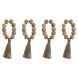 Dukring Home ESPRIT Naturell Jute Akaciatr Makram 7,5 x 2 x 7,