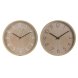 Vggklocka Home ESPRIT Naturell PVC 40 x 4 x 40 cm (2 antal)