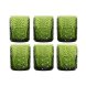Glasset Home ESPRIT Grn Glas Med relief 300 ml (6 antal)