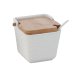 Sockerstrare Home ESPRIT Vit Naturell Bambu Porslin 10,5 x 9 x