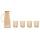 Set med kanna och glas Home ESPRIT Ambra Borosilikatglas 1,25 L