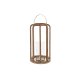 Ljusstakar Home ESPRIT Brun Silvrig Glas Mangotr 30 x 30 x 53 c