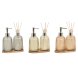 Badkit Home ESPRIT Gr Orange Ambra Bambu Glas 3 Delar
