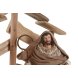 Julkrubba-set Home ESPRIT Brun Beige Tr MDF 30 x 15 x 30 cm