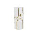 Piedestal Home ESPRIT Vit Gyllene Modern 25 x 25 x 80 cm