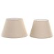 Lampskrm Home ESPRIT Beige linne Metall 40 x 40 x 25 cm (2 anta