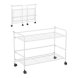 Bokhylla Confortime Vit Jrn Hopfllbar Med hjul (67 x 30 x 44,8