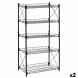Bokhylla Confortime Metall Svart 52 x 34 x 110 cm (2 antal)