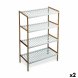 Bokhylla Confortime Vit Brun 4 Hyllor Bambu 70 x 35 x 100 cm (2