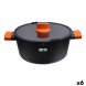Kastrull med glaslock Quttin Gastro Svart Orange 34,5 x 25,5 x 1