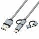 USB-kabel till mikro-USB och USB-C CoolBox COO-CAB-U2MC-GR Gr