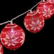 Bollkrans med LED 2 m  6 cm Rd Vit