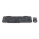 Tangentbord och Mus GEMBIRD KBS-WM-02 Svart Svartvit QWERTY Qwer