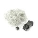 LED-krans Transparent Varmt ljus Varmvit 12 m Blommig