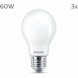 LED-lampa Philips A60 E27 Varmvit E 7 W 60 W E27 806 lm 3 antal